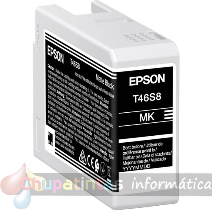 Epson T46S8 Negro Mate Cartucho de Tinta Original - C13T46S800