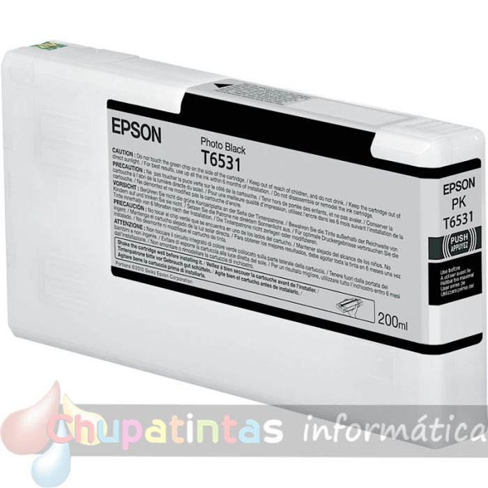 Epson T6531 Negro Photo Cartucho de Tinta Original - C13T653100