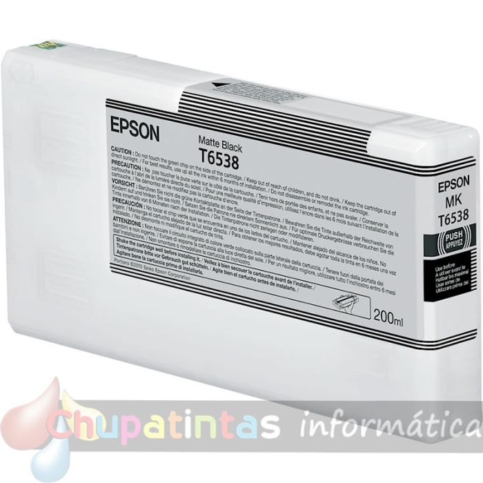Epson T6538 Negro Mate Cartucho de Tinta Original - C13T653800