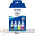 Epson 664 Pack de 4 Botellas de Tinta Originales C13T664640-1