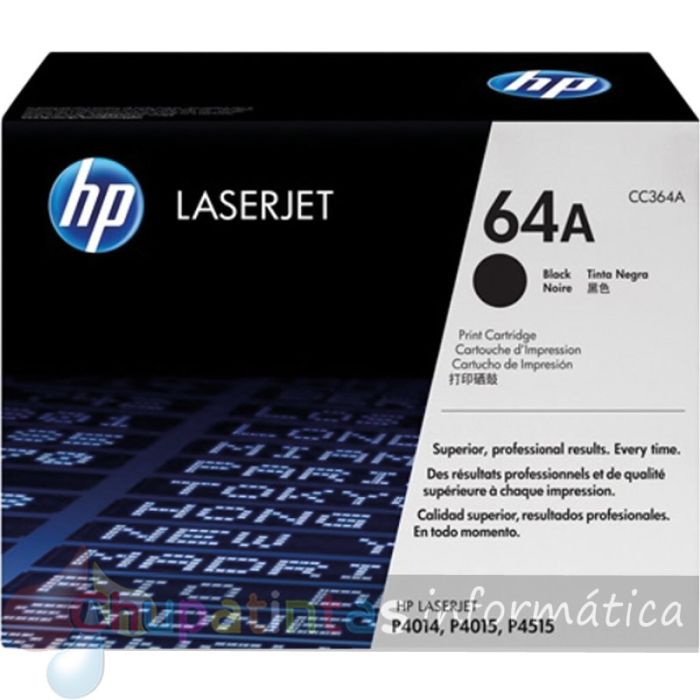 HP CC364A Negro Cartucho de Tóner Original - 64A