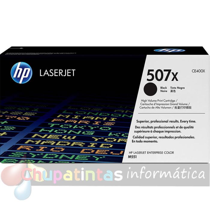 HP CE400X Negro Cartucho de Tóner Original - 507X