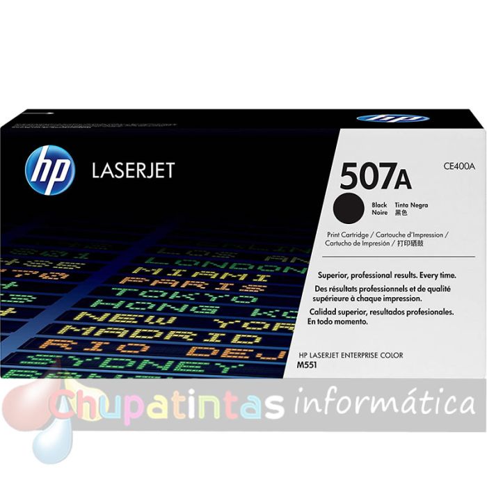 HP CE400A Negro Cartucho de Tóner Original - 507A