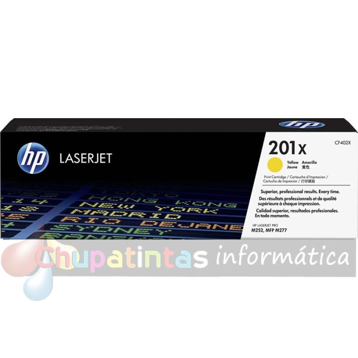 HP CF402X Amarillo Cartucho de Tóner Original - 201X