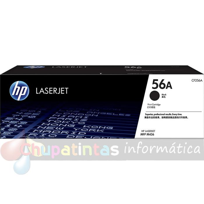 HP CF256A Negro Cartucho de Tóner Original - 56A