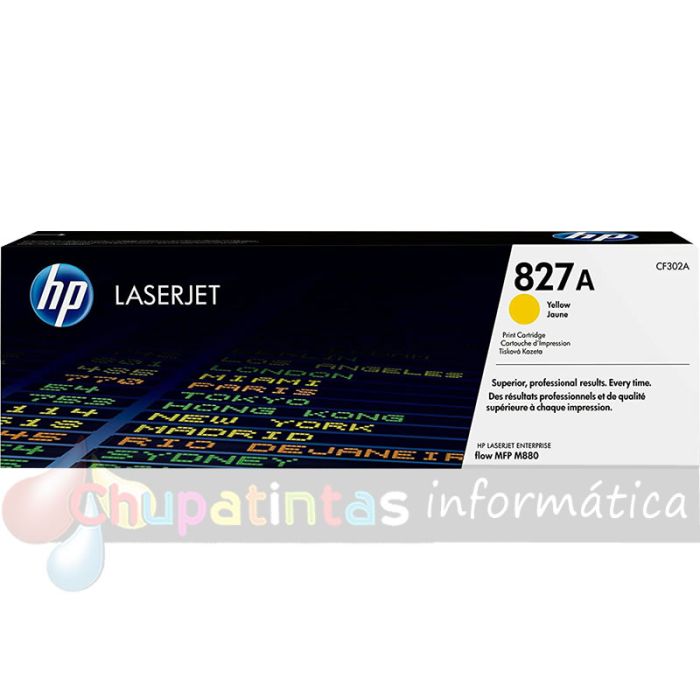 HP CF302A Amarillo Cartucho de Tóner Original - 827A