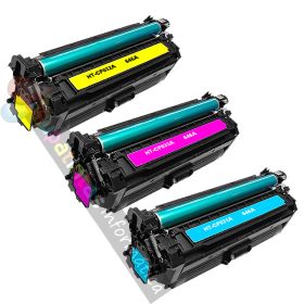 HP 646A Pack de 3 Cartuchos de Tóner Genéricos: CF031A+CF032A+CF033A