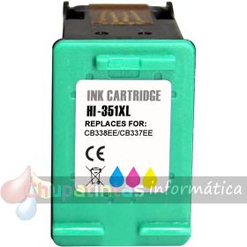 HP 351XL Color Cartucho de Tinta Remanufacturado - Reemplaza CB338EE/CB337EE-1