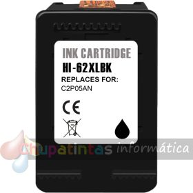 HP 62XL Negro Cartucho de Tinta Remanufacturado - Reemplaza C2P04AE/C2P05AE-1