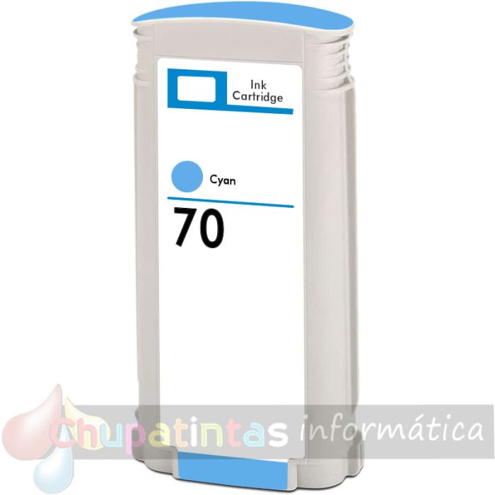 HP 70 Cyan Cartucho de Tinta Pigmentada Generico - Reemplaza C9452A