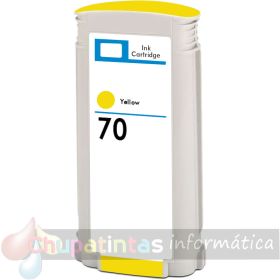 HP 70 Amarillo Cartucho de Tinta Pigmentada Generico - Reemplaza C9454A