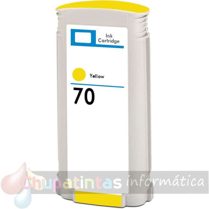 HP 70 Amarillo Cartucho de Tinta Pigmentada Generico - Reemplaza C9454A