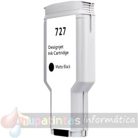 HP 727 Negro Mate Cartucho de Tinta Pigmentada Genérico - Reemplaza B3P22A/C1Q12A