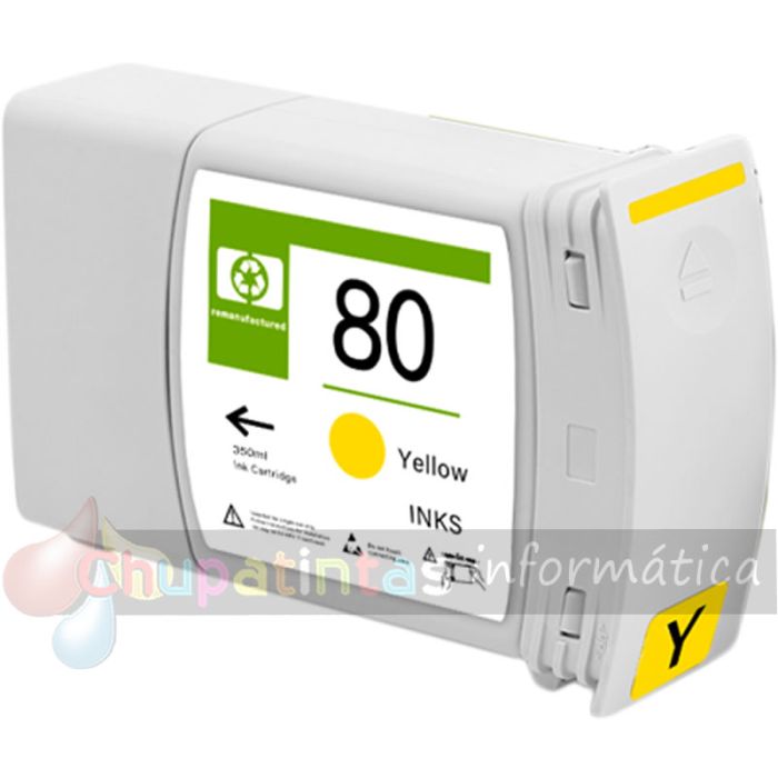 HP 80 Amarillo Cartucho de Tinta Genérico - Reemplaza C4848A