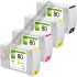 HP 728 Pack de 4 Cartuchos de Tinta Genéricos