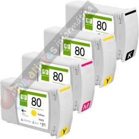 HP 728 Pack de 4 Cartuchos de Tinta Genéricos