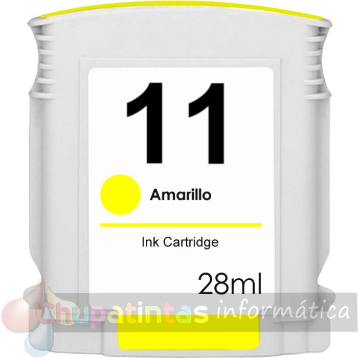 HP 11 Amarillo Cartucho de Tinta Genérico - Reemplaza C4838A-1