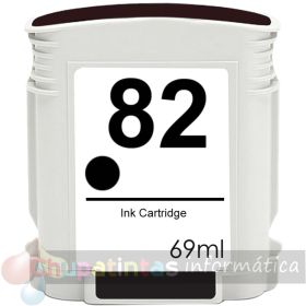 HP 82 Negro Cartucho de Tinta Pigmentada Genérico - Reemplaza CH565A-1