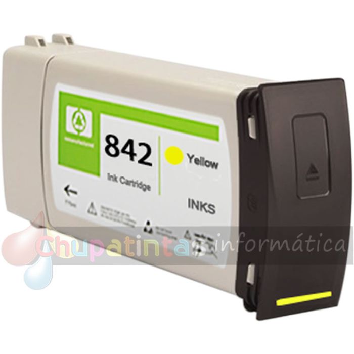 HP 842C Amarillo Cartucho de Tinta Pigmentada Genérico - Reemplaza C1Q56A
