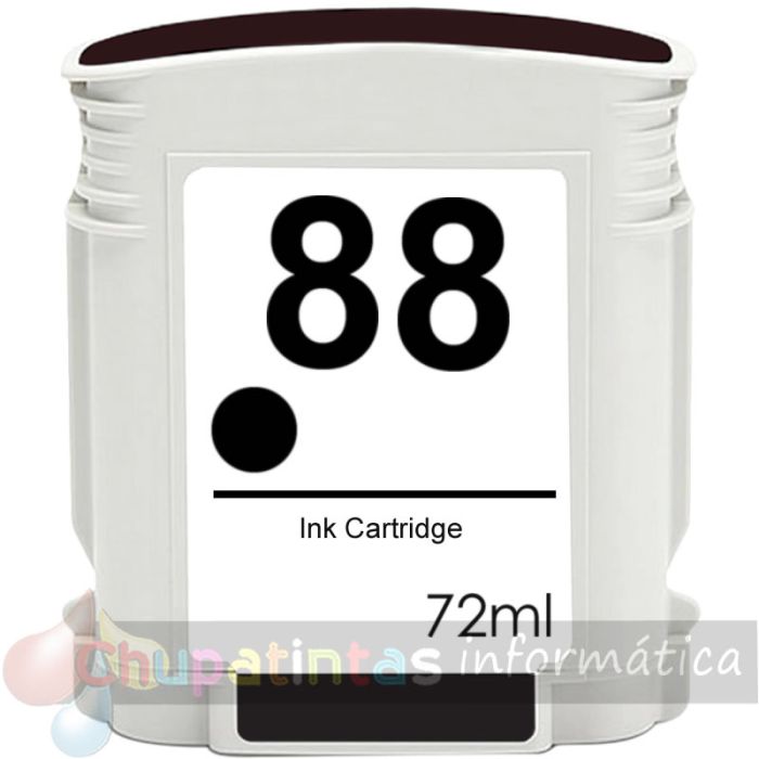 HP 88XL Negro Cartucho de Tinta Pigmentada Genérico - Reemplaza C9385AE/C9396AE-1