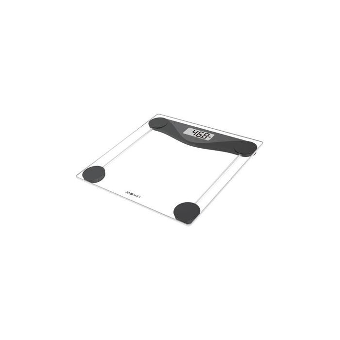 Muvip Bascula Digital de Baño - Cristal Templado - Apagado Automatico - Sensores Alta Precision - Peso Max. 180kg