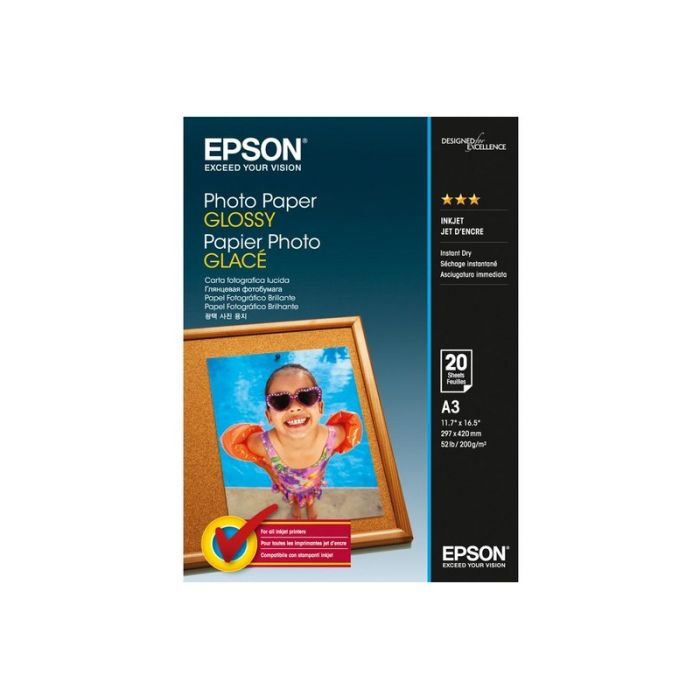 Epson Papel Fotografico Glossy A3 20 Hojas - 297x420mm - 200gr