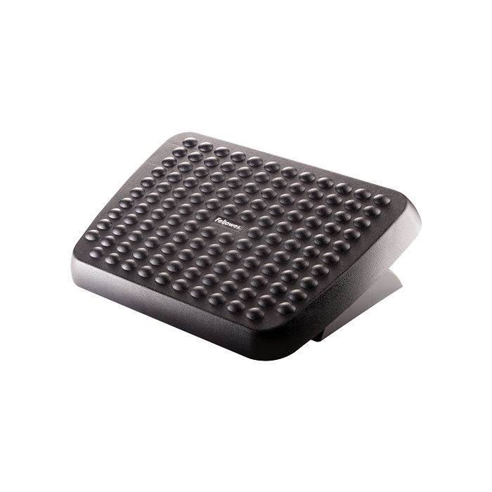 Fellowes Reposapies Ajustable Ergonomico - Superficie Estilo Masaje - 2 Ajustes de Altura - Color Negro