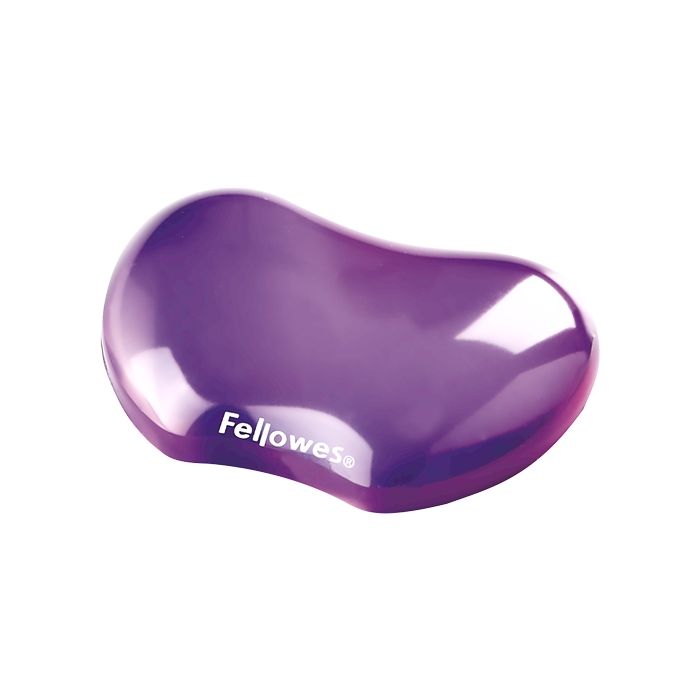 Fellowes Crystal Reposamuñecas Flexible de Gel - Resistente a las Manchas - Color Violeta