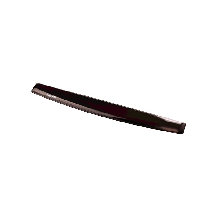 Fellowes Crystal Reposamuñecas de Gel para Teclado - Resistente a las Manchas - Base Antideslizante - Color Negro