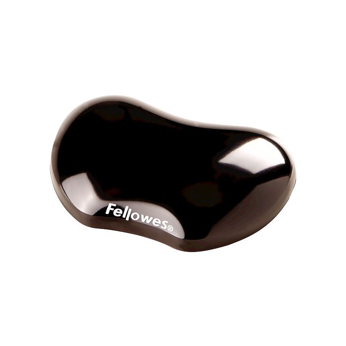 Fellowes Crystal Reposamuñecas Flexible de Gel - Resistente a las Manchas - Color Negro