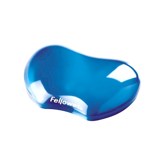 Fellowes Crystal Reposamuñecas Flexible de Gel - Resistente a las Manchas - Color Azul