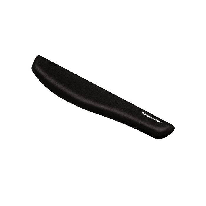 Fellowes PlushTouch Reposamuñecas para Teclado Foam Fusion - Proteccion Antibacterias - Material Extrasueve - Base Antideslizante - Color Negro