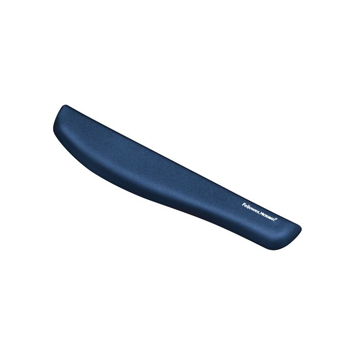 Fellowes PlushTouch Reposamuñecas para Teclado Foam Fusion - Proteccion Antibacterias - Material Extrasueve - Base Antideslizante - Color Azul