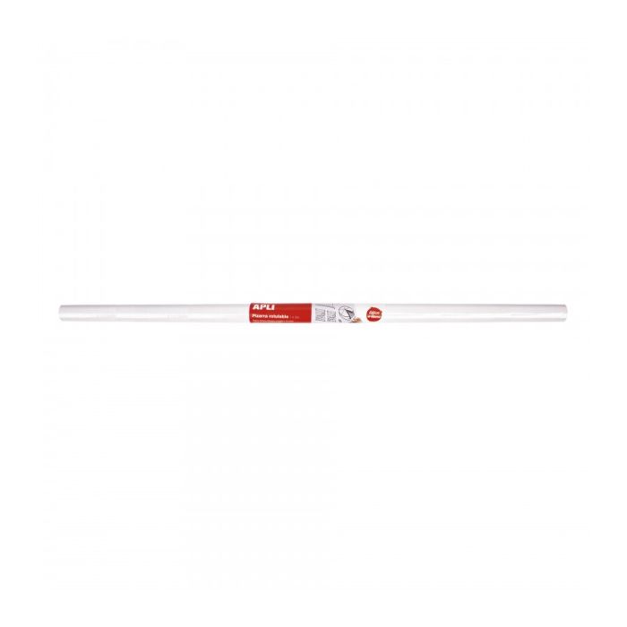 Apli Pizarra Blanca Adhesiva en Rollo 2 x 1 m - Adhesivo Reposionable - Para Superficies Lisas y Solidas - Facil y Rapida de Limpiar - Color Blanco