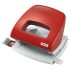 Petrus 80 Taladro Perforador Pequeño - Hasta 16 Hojas - Marcas de Formato - Facil Vaciado - Punzones 5.5mm - Color Rojo