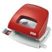 Petrus 80 Taladro Perforador Pequeño - Hasta 16 Hojas - Marcas de Formato - Facil Vaciado - Punzones 5.5mm - Color Rojo