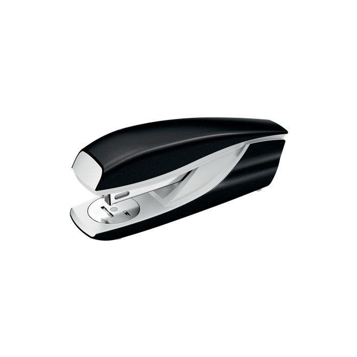 Petrus 635 Grapadora Metalica - Hasta 30 Hojas - Extraegrapas Integrado - Grapado Cerrado, Abierto y Clavado - Color Negro Metalizado
