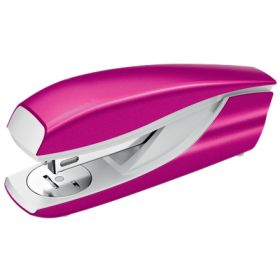 Petrus 635 Grapadora Metalica - Hasta 30 Hojas - Extraegrapas Integrado - Grapado Cerrado, Abierto y Clavado - Color Fucsia Metalizado