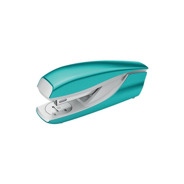 Petrus 635 Grapadora Metalica - Hasta 30 Hojas - Extraegrapas Integrado - Grapado Cerrado, Abierto y Clavado - Color Turquesa Metalizado