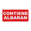 Apli Rollo de 200 Etiquetas Permanentes - Contiene Albaran - Color Rojo