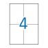 Apli Etiquetas Permanentes Blancas 105 x 148 mm - 20 Hojas - Resistentes Intemperie