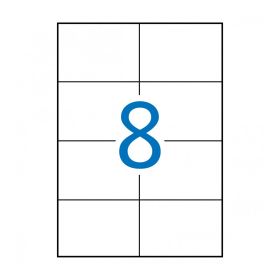 Apli Etiquetas Permanentes Blancas 105 x 74 mm - 100 Hojas