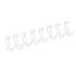 Fellowes Wire Pack de 100 Espirales Dobles Metalicas 10mm - Hasta 80 Paginas - Color Blanco