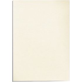 Fellowes Pack de 100 Portadas de Carton Simil Piel Delta Cuero A4 - 250 gr - Color Marfil
