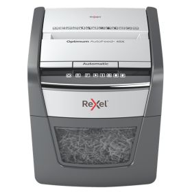 Rexel Optimum AutoFeed 45X Destructora Automatica de Corte en Particulas- 20L - Alimentacion Automatica 45 hojas - Ranura Manual 6 Hojas - Anti Atasco