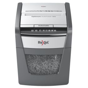 Rexel Optimum AutoFeed 50X Destructora Automatica de Corte en Particulas- 20L - Alimentacion Automatica 50 hojas - Ranura Manual 6 Hojas - Anti Atasco
