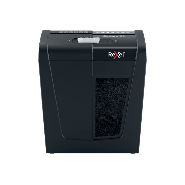 Rexel Secure S5 Destructora de Papel Manual Corte en Tiras - Destruye hasta 5 Hojas - 10L