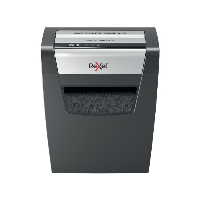 Rexel Momentum X410 Destructora de Papel Manual Corte Confeti - Destruye hasta 10 Hojas - 23L