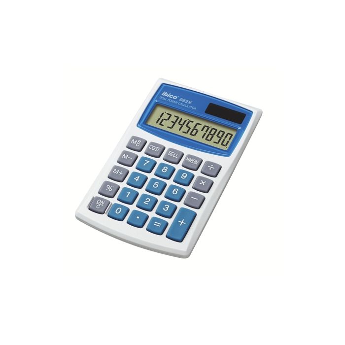 Ibico 082X Calculadora de Bolsillo - Teclas Grandes - Compacta - LCD de 10 Digitos - Funcion Margen de Beneficio