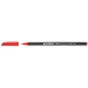 Edding 1200 Rotulador - Punta Redonda - Trazo entre 0.5 y 1 mm. - Tinta con Base de Agua - Color Rojo